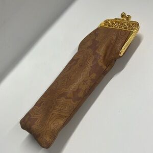 Rosenfeld Vintage Leather & Metal Kisslock Eyeglasses Case